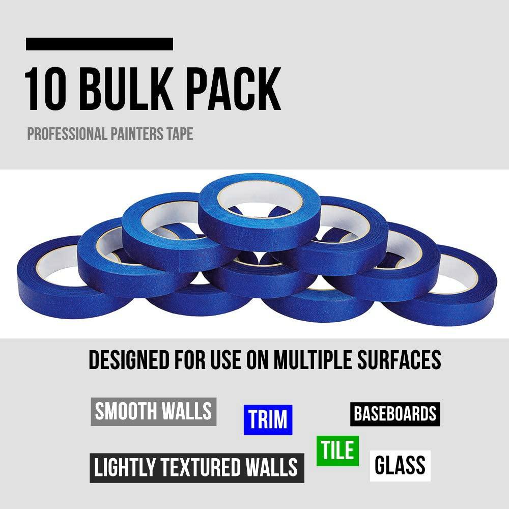 Cinta de Enmascarar Azul Lichamp 1" x 50 m - 10 Rollos