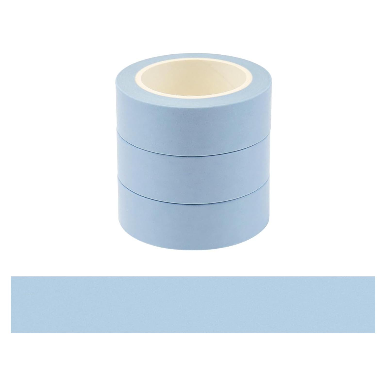 Cinta Washi Decorativa NatSumeBasics Azul Claro 3 Rollos 15mm x 10m