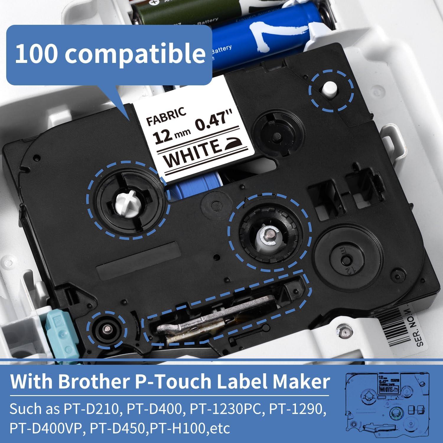 Cintas de Etiqueta de Tela Planas Freshworld 12mm Negro/Azul/Rojo