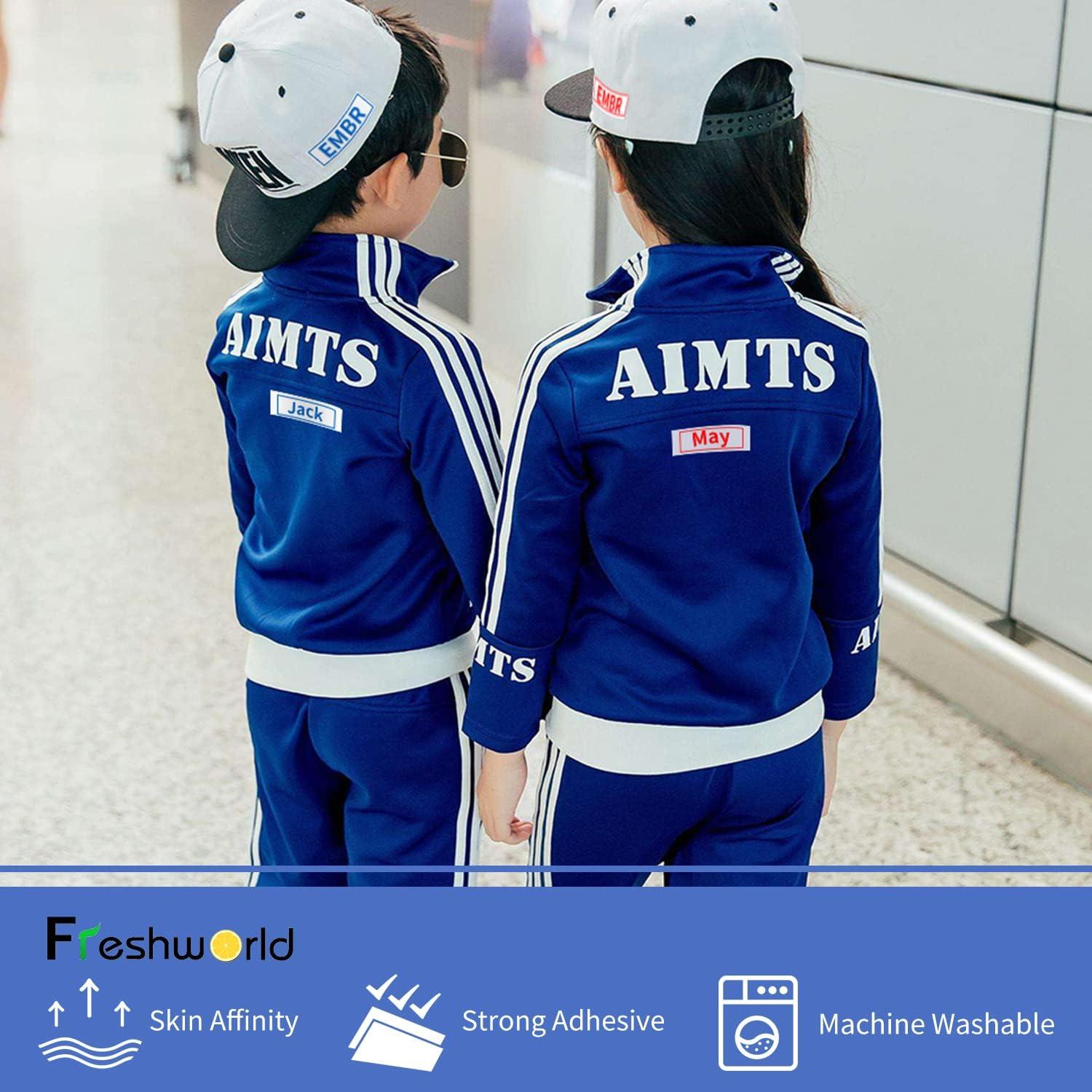 Cintas de Etiqueta de Tela Planas Freshworld 12mm Negro/Azul/Rojo