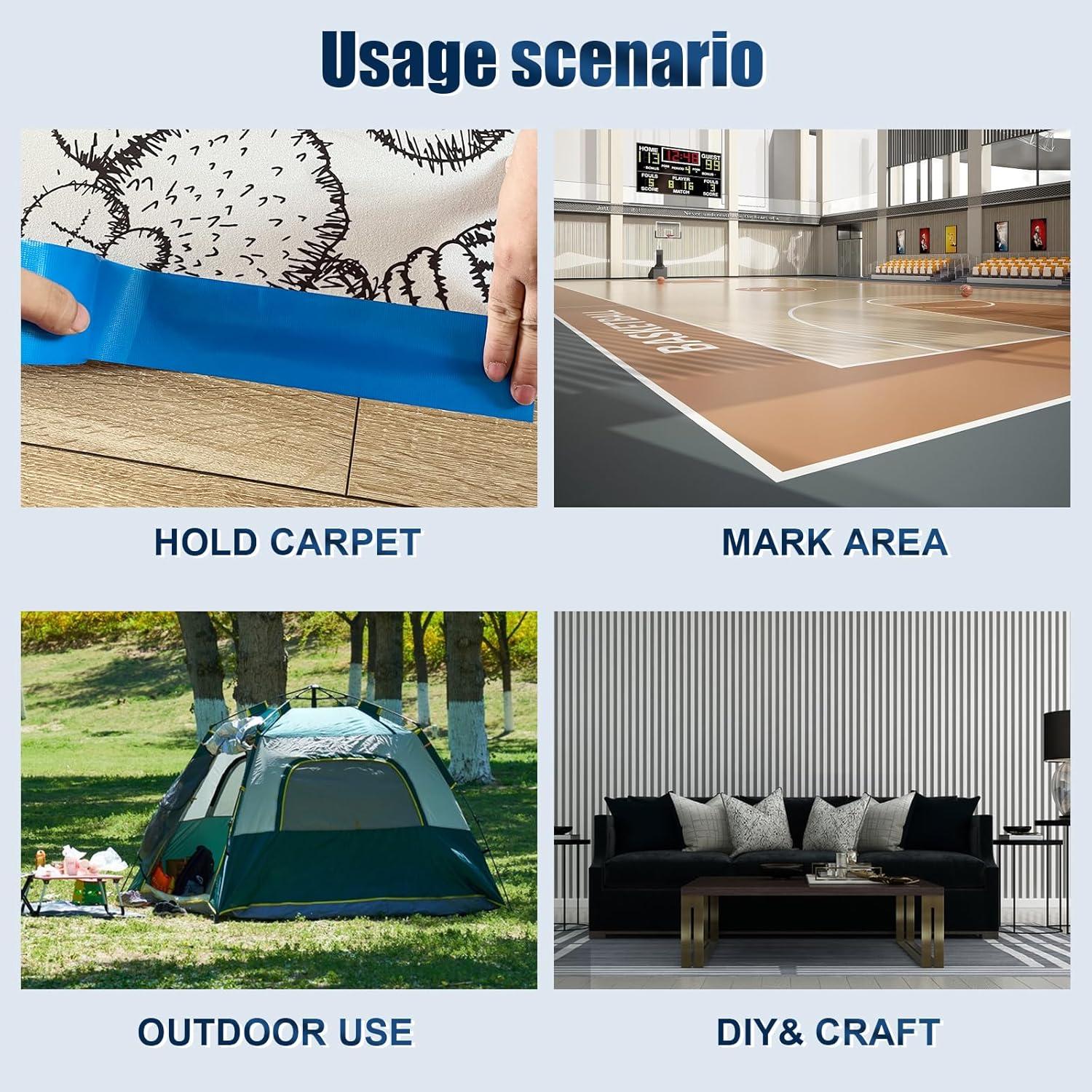 Cinta Adhesiva Azul Resistente Harciety 4.8 cm x 32 m Impermeable