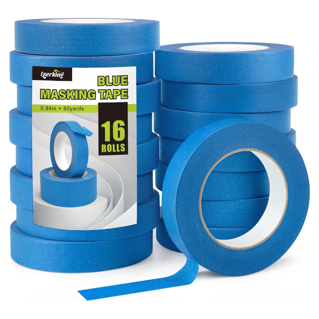 Cinta de Pintor Lzerking 16 Rollos 960 Yardas 2.39 cm x 54.86 m