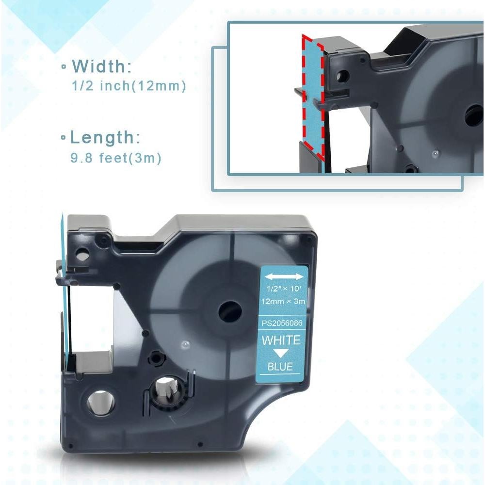 Cinta de Etiquetas Pristar 12mm para Dymo COLORPOP - 5 Colores
