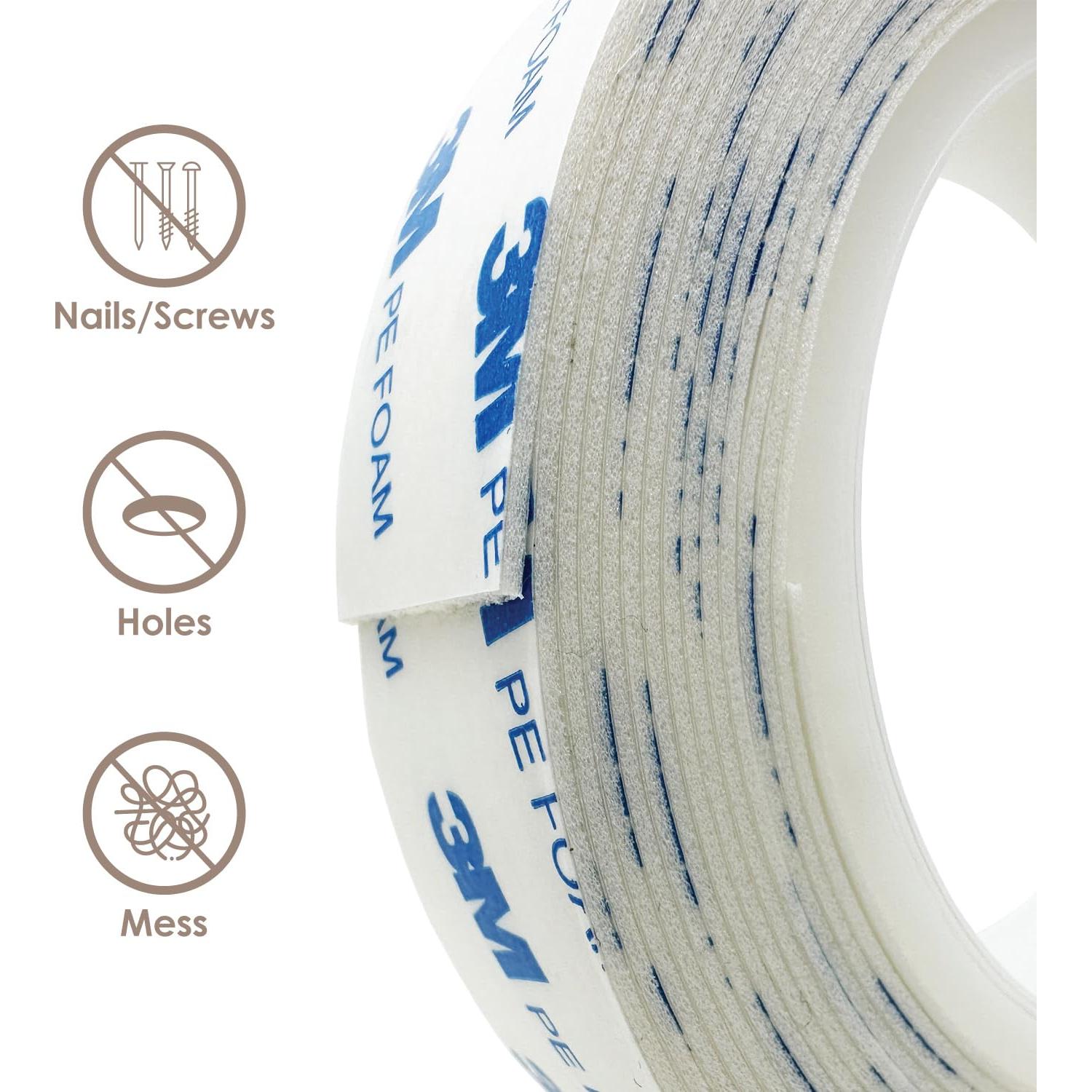 Cinta de Montaje Doble Cara 3M 1600T 2.54cm x 4.57m Blanca