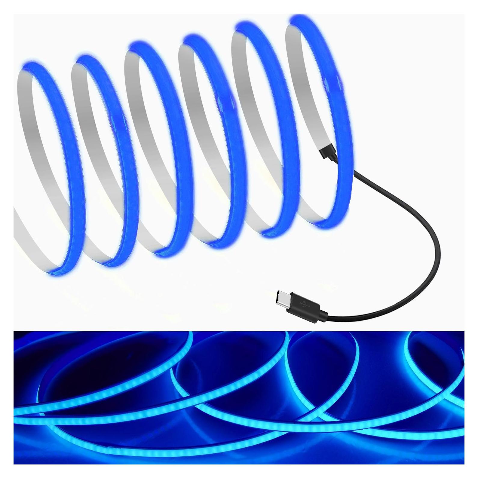 Cinta LED COB MDee 3m Azul Tipo C 320 LEDs/m Flexible