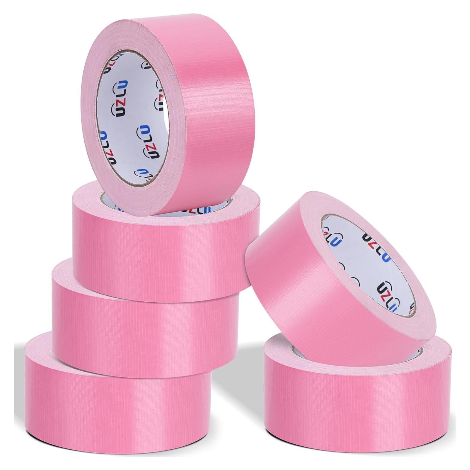 Paquete de 6 Cintas Adhesivas Rosadas UZLU 4.76 cm x 27.43 m