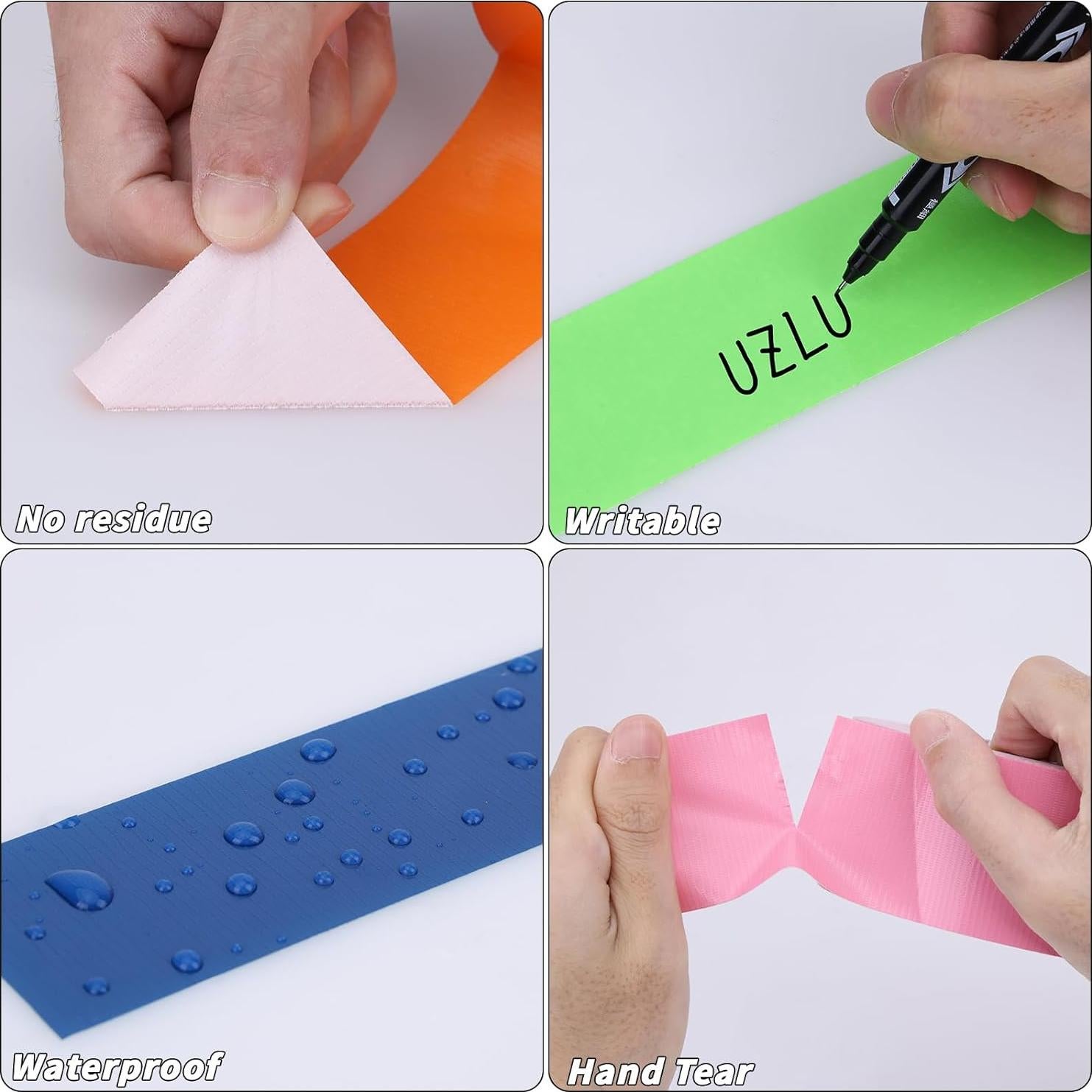 Paquete de 6 Cintas Adhesivas Rosadas UZLU 4.76 cm x 27.43 m