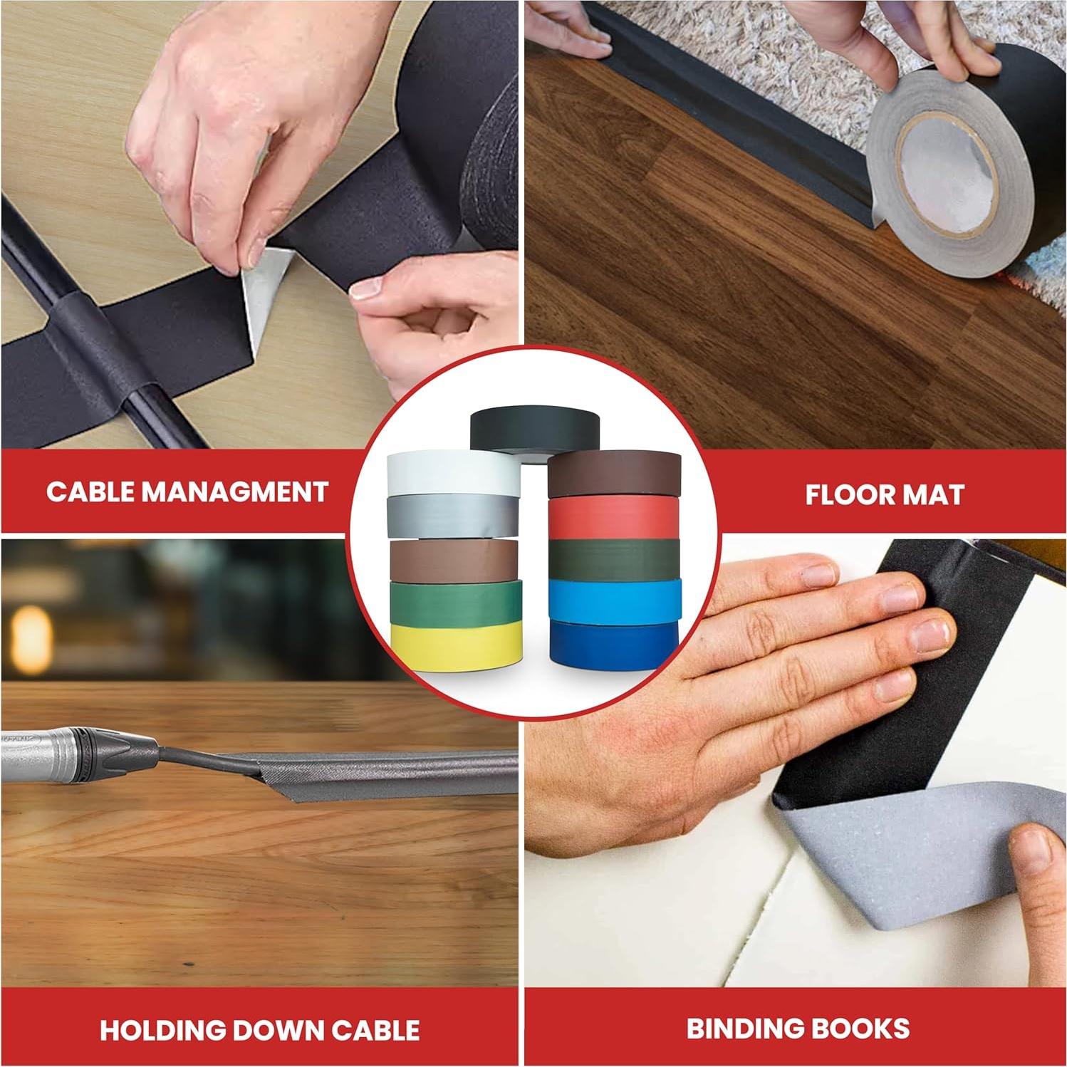 Cinta de Gaffers GGR Supplies CGT-80 Azul Claro 1.27 cm x 54.86 m