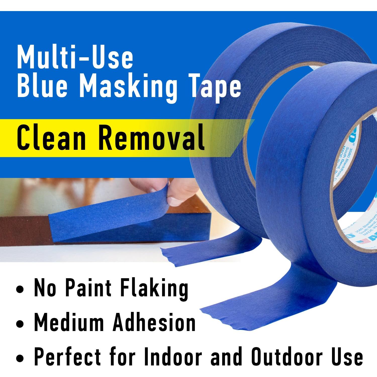 Cinta de Pintor Azul ABRO 2.54 cm x 54.86 m para Enmascarar