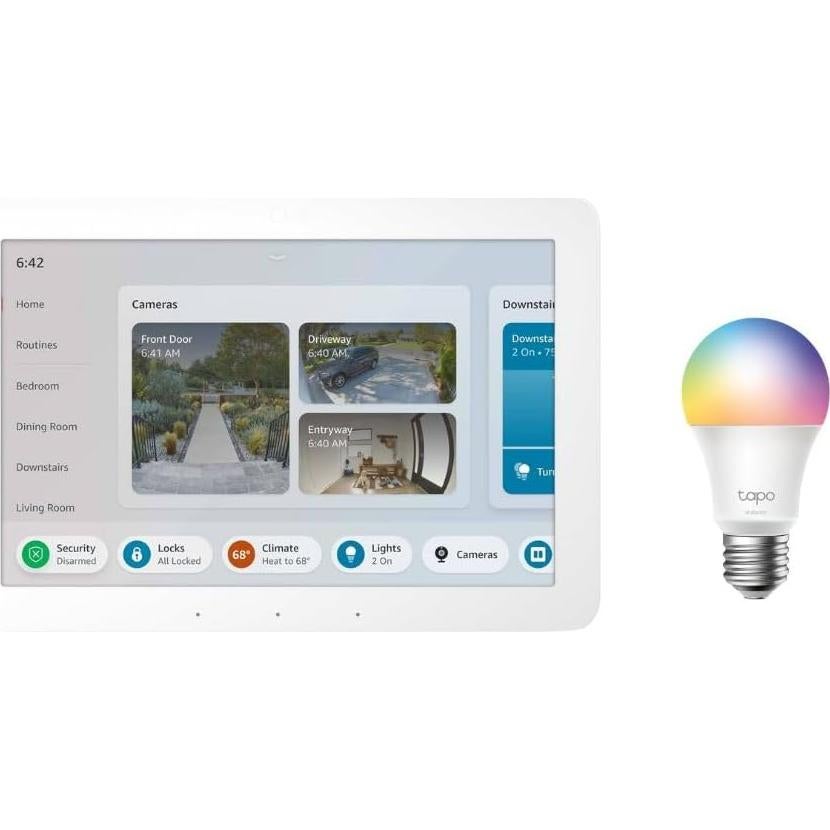 Echo Hub with TP-Link Tapo Smart Color Bulb