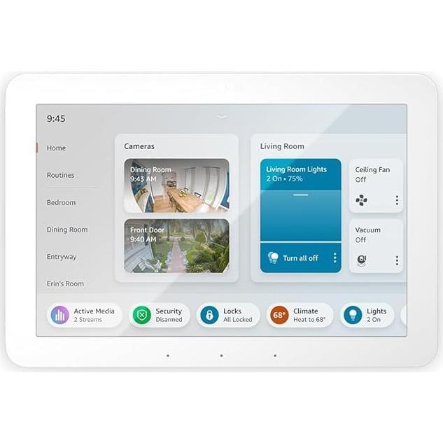 Echo Hub with WiZ 60W A19 LED Smart Color Bulb - Connects to Your Wi-Fi - E26 Base - Control with Voice or App - Matter Compatible