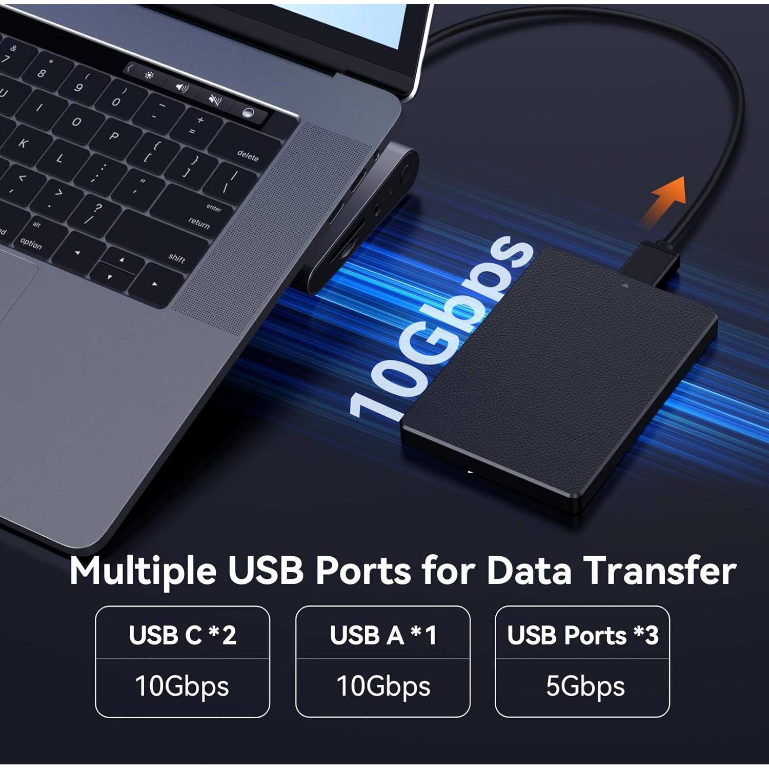 Estación de Acoplamiento TobenONE USB-C 3 Monitores 100W