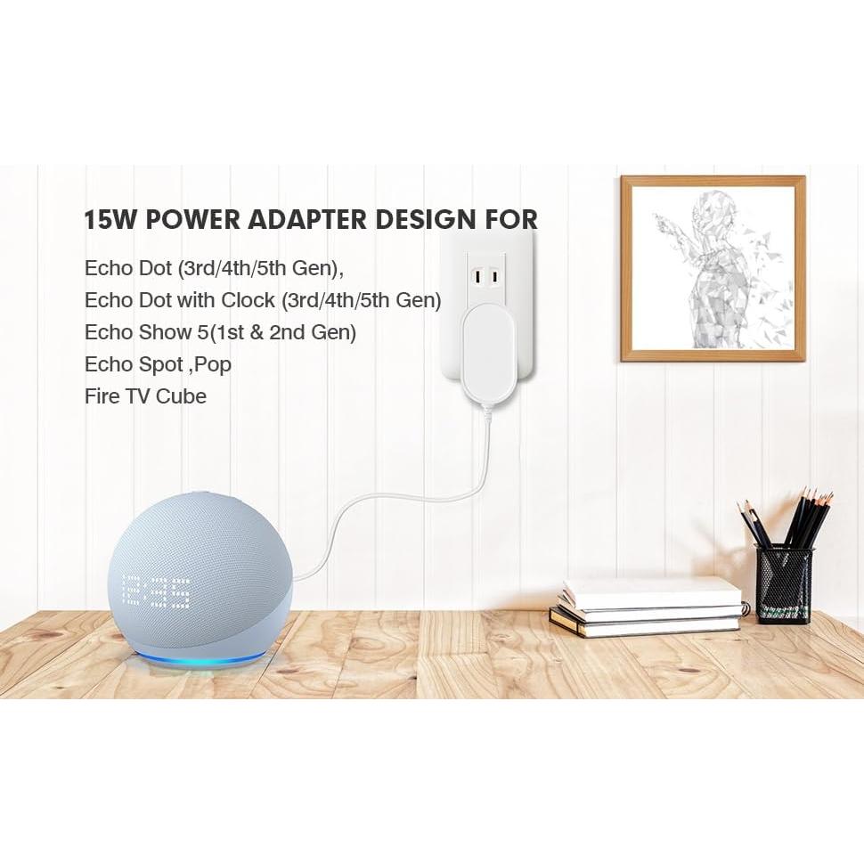 Adaptador de corriente 15W SHENZHEN para Echo Dot y Echo Show