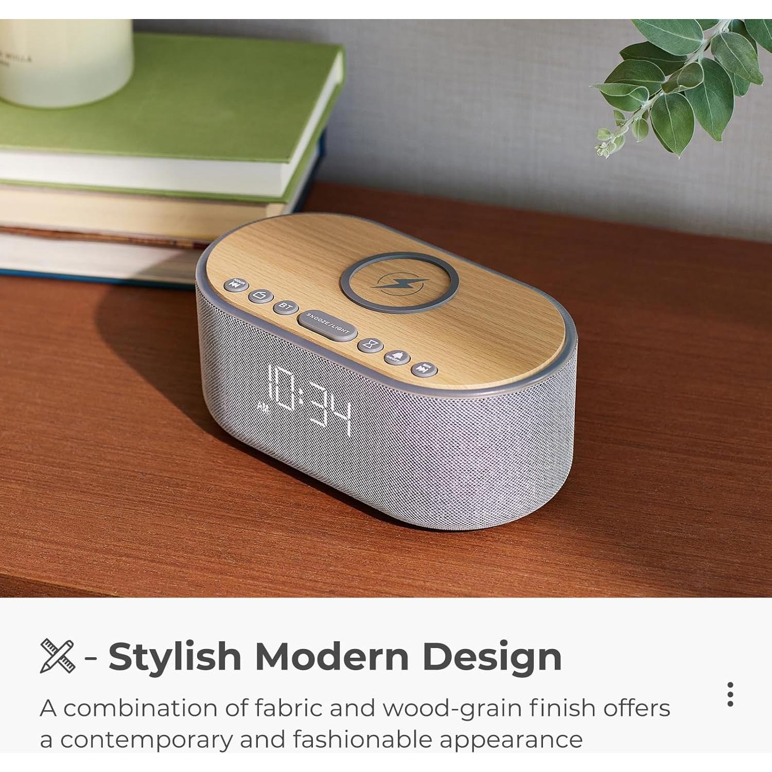 Reloj Despertador Bluetooth USCCE UE-268 con Carga Inalámbrica 10W