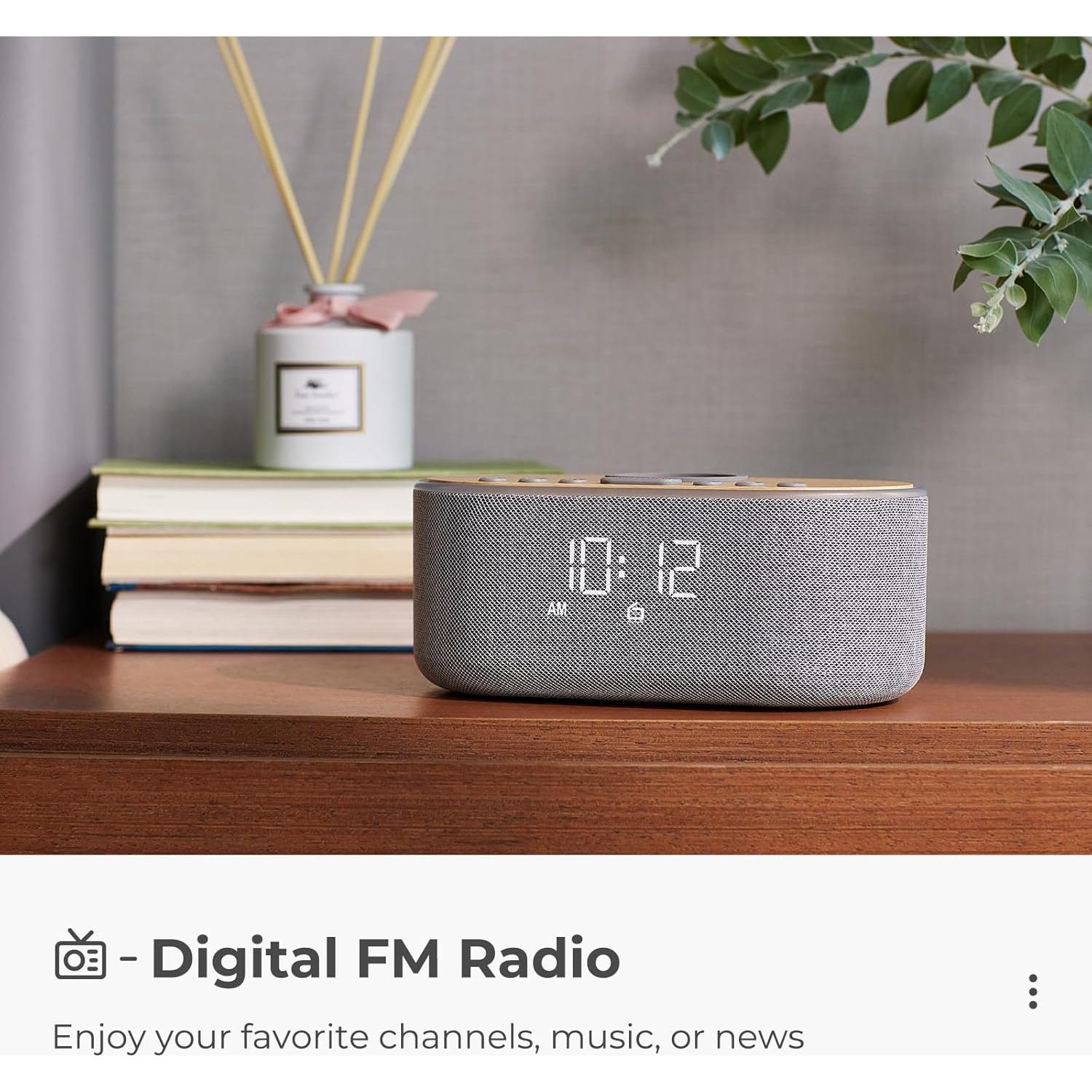 Reloj Despertador Bluetooth USCCE UE-268 con Carga Inalámbrica 10W