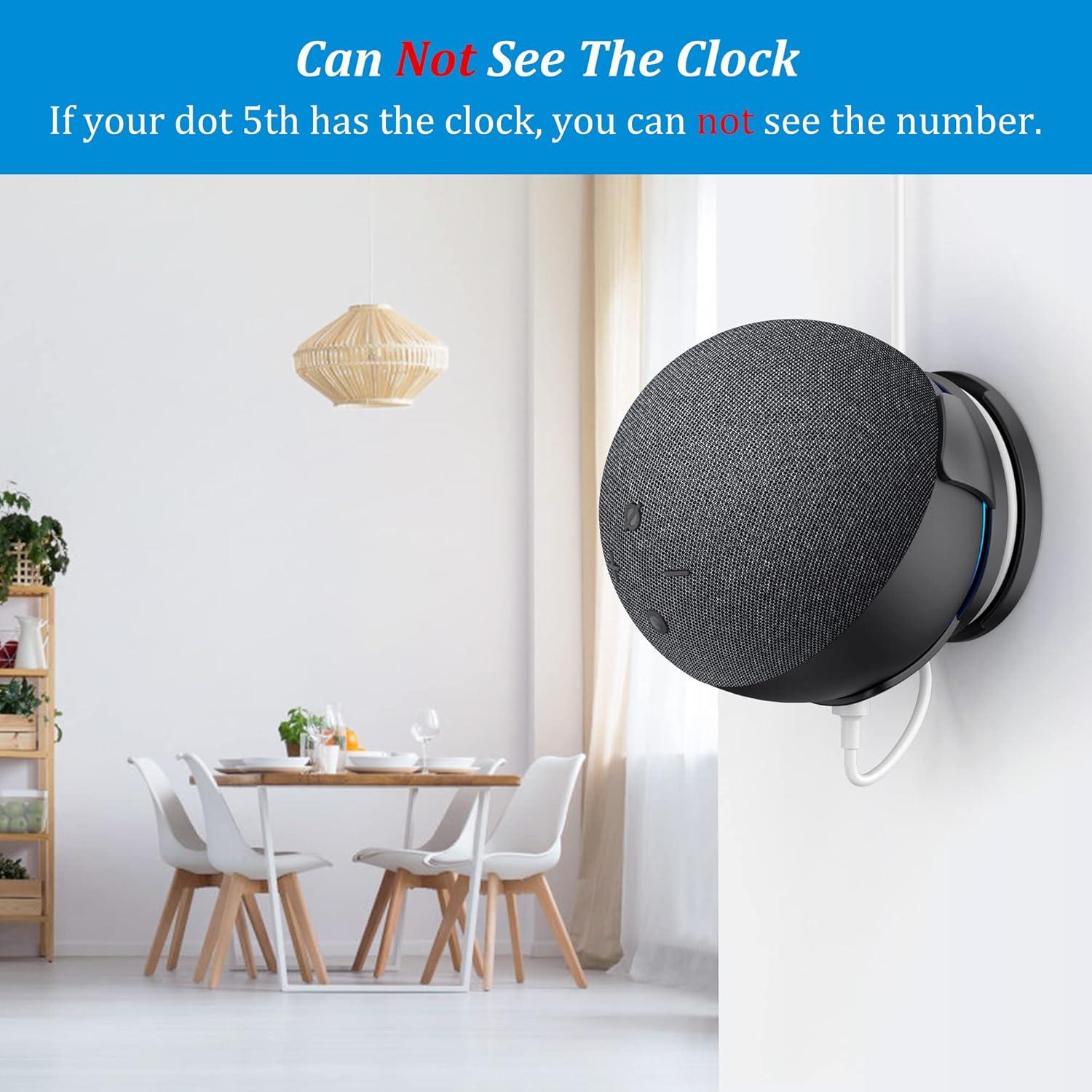 Soporte de Pared PlusAcc para Echo Dot 5ta Generación - Negro