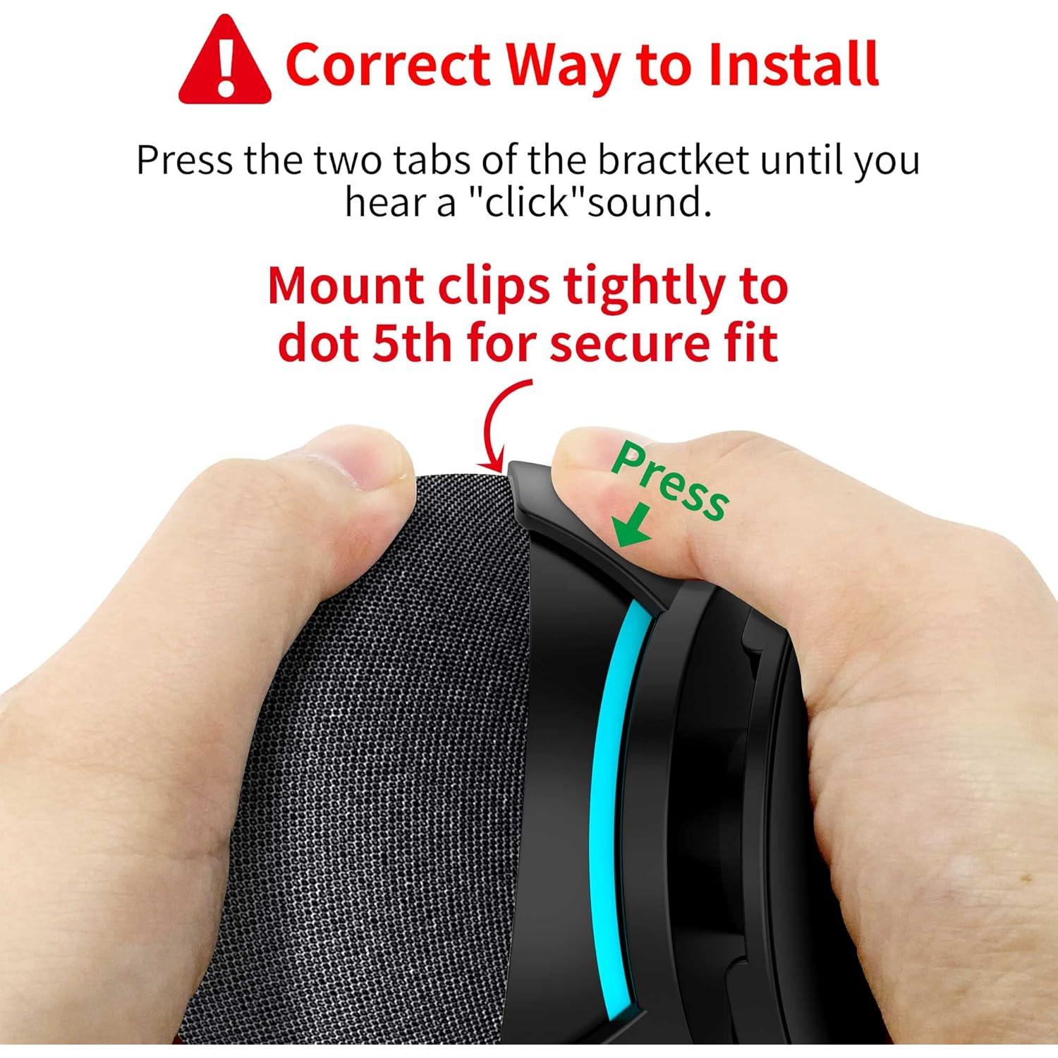 Soporte de Pared PlusAcc para Echo Dot 5ta Generación - Negro