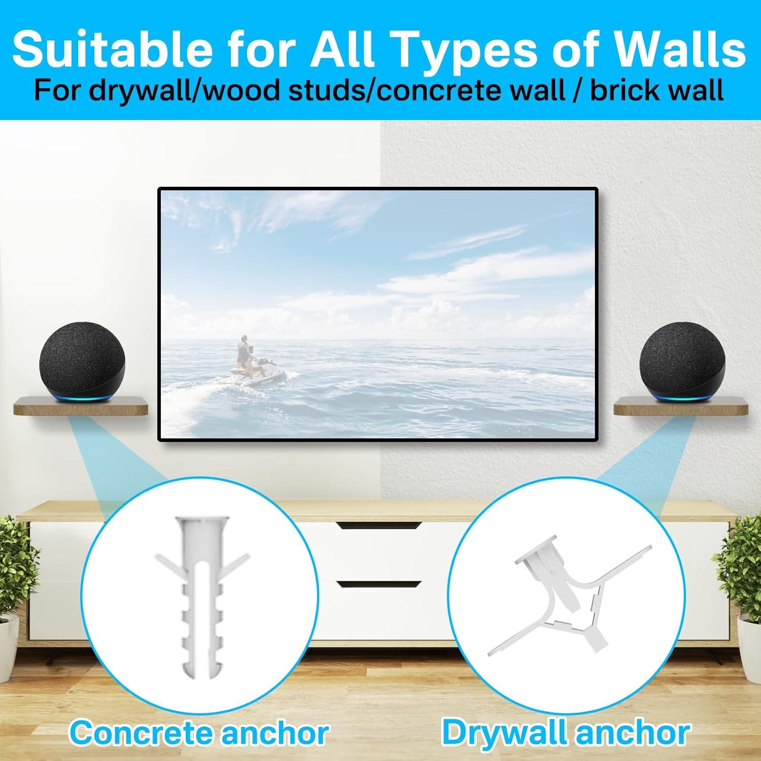 Soporte de pared ajustable Aiweiwa para altavoces Echo