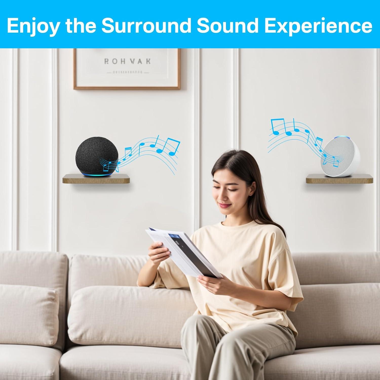 Soporte de pared ajustable Aiweiwa para altavoces Echo