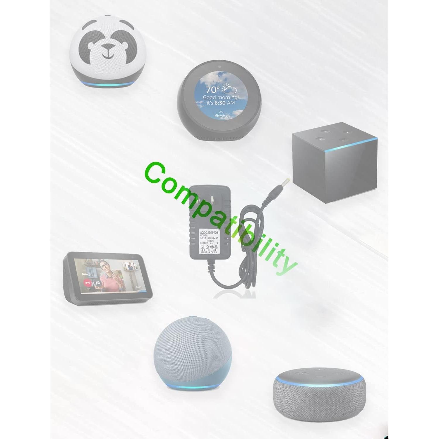 Cable de Alimentación 15W PDEEY para Alexa Dot y Echo