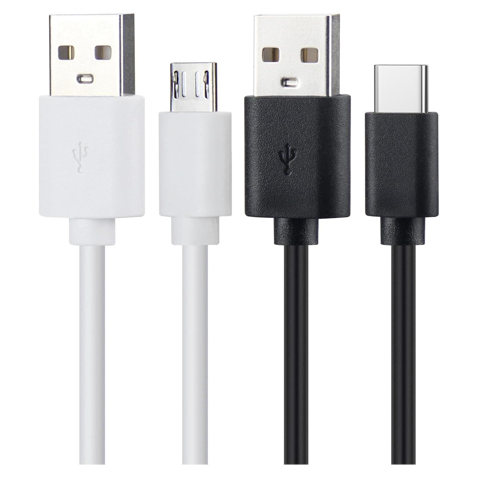 Cable de Carga USB-C y Micro-USB Smays 1.83m - 2 Unidades