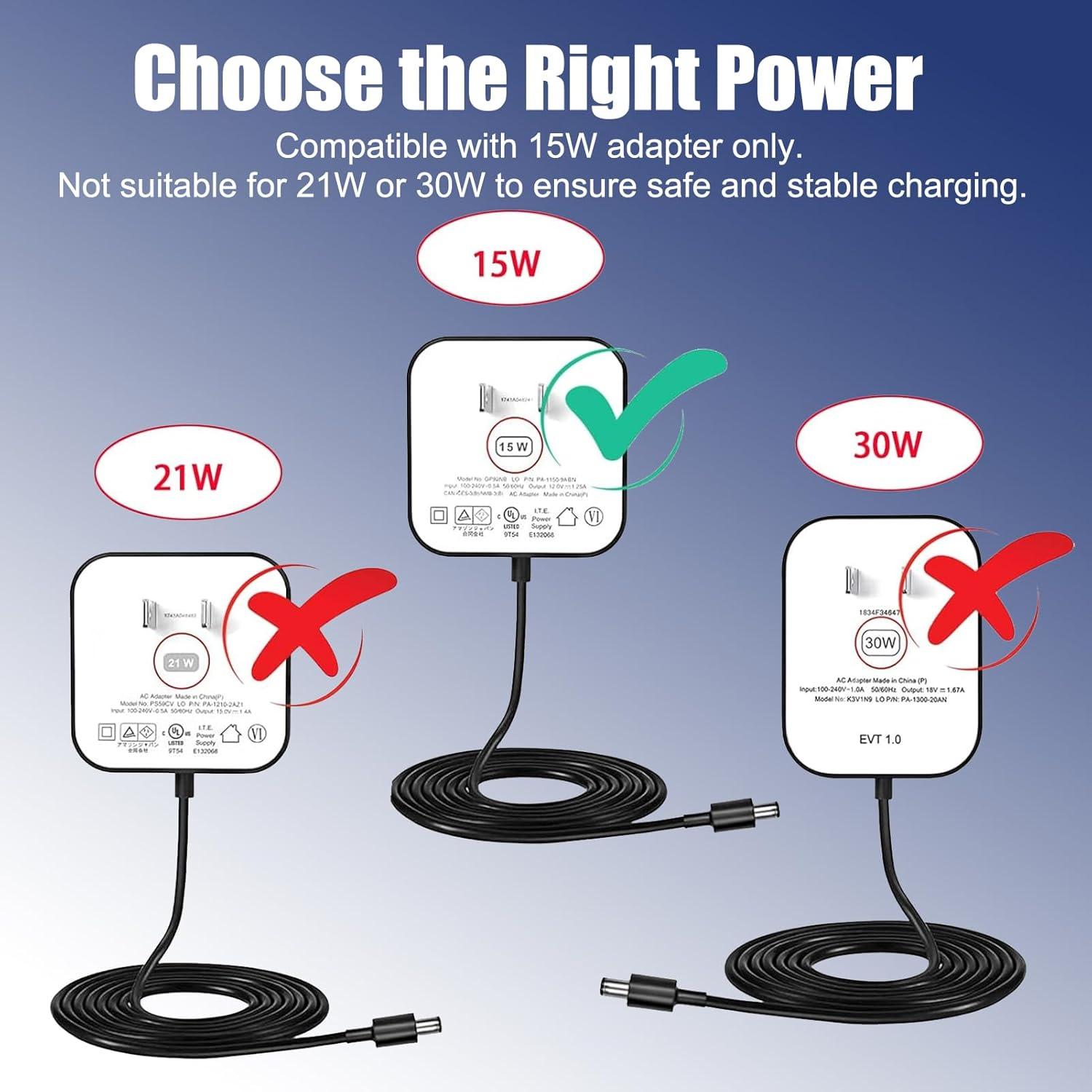 Cargador 15W AZJCKEW para Echo Dot 3ra/4ta/5ta Gen y Echo Show 5