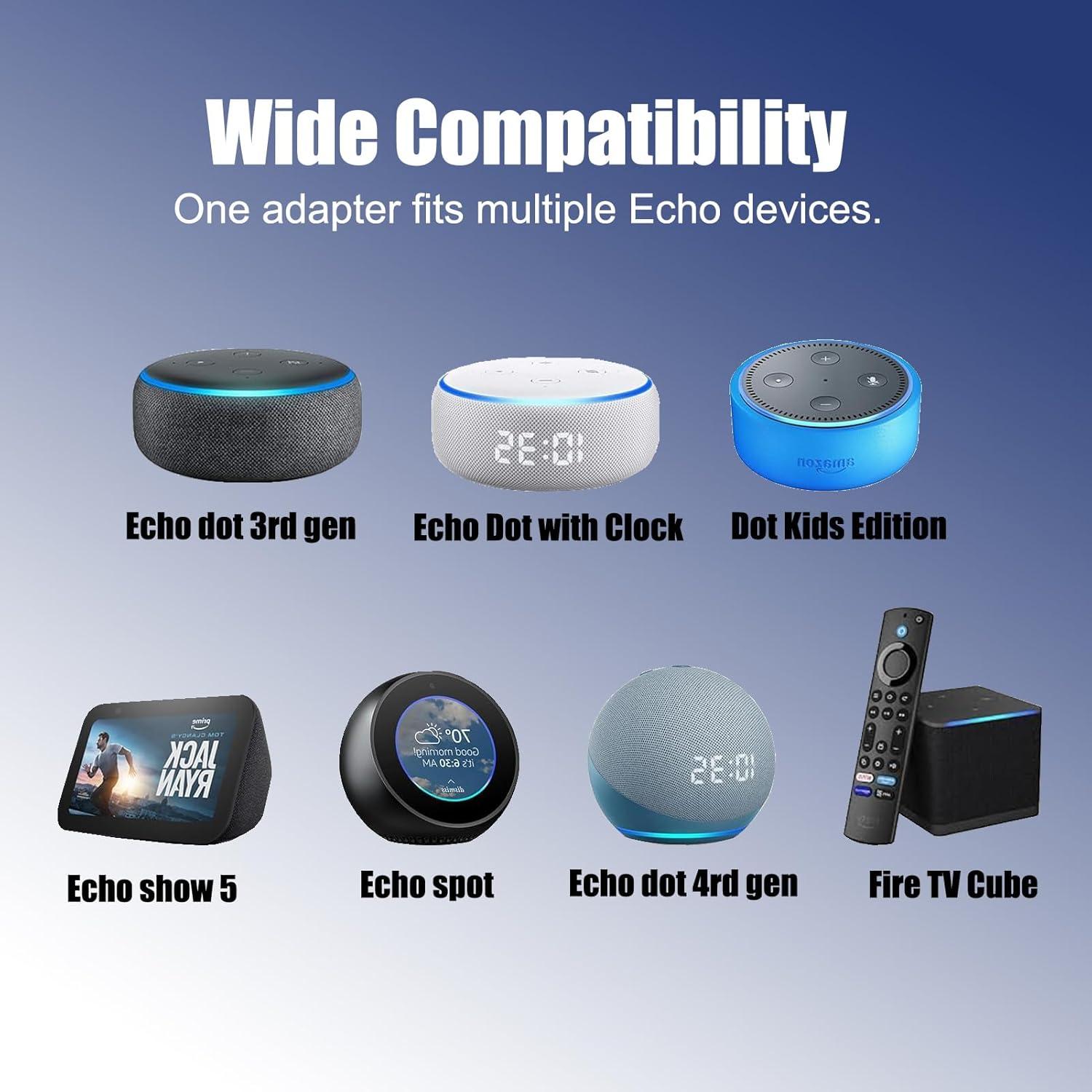 Cargador 15W AZJCKEW para Echo Dot 3ra/4ta/5ta Gen y Echo Show 5