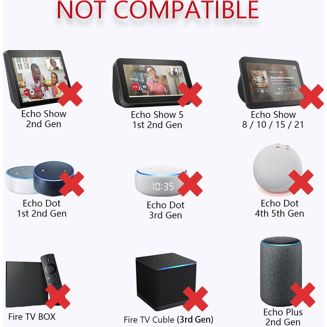 Adaptador de Alimentación 21W UORLEN para Alexa Echo y Show