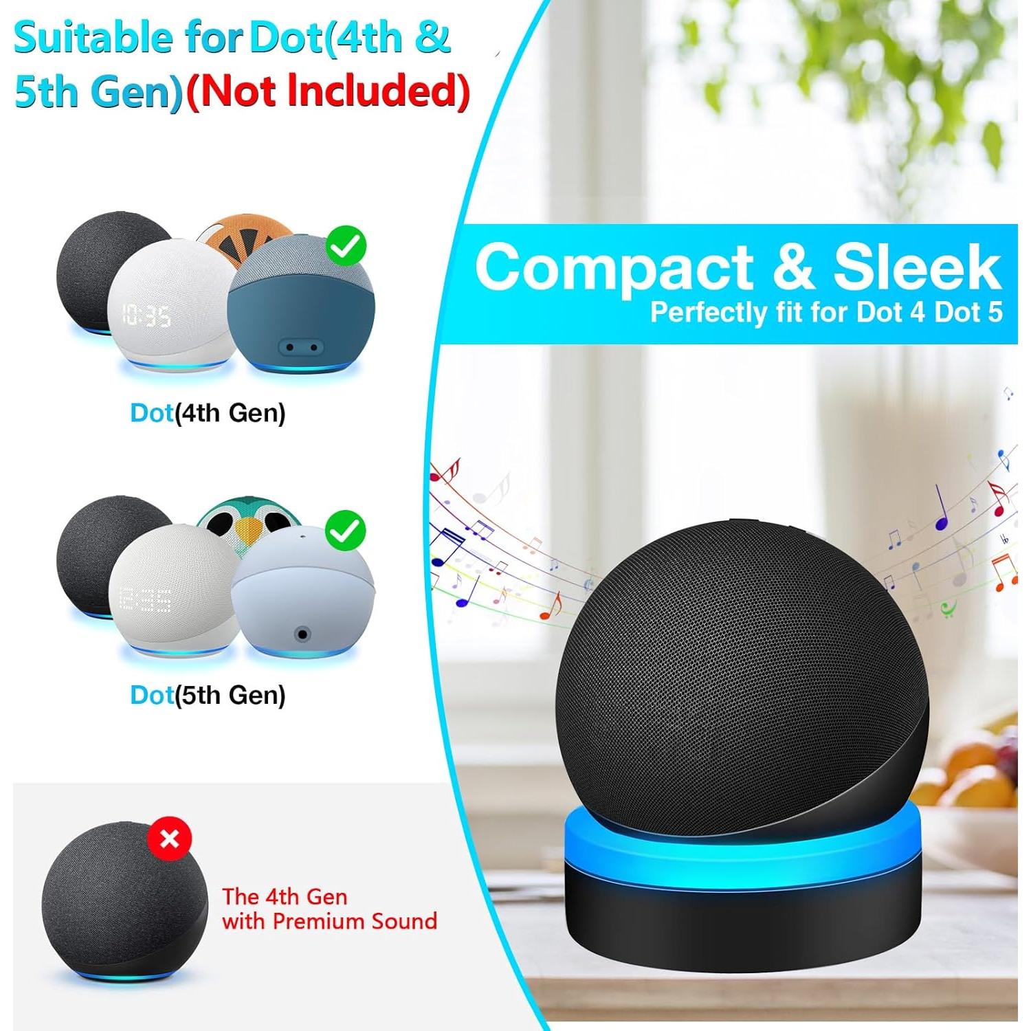 Soporte de Mesa ZUOLACO para Echo Dot 4ª/5ª Gen, Negro