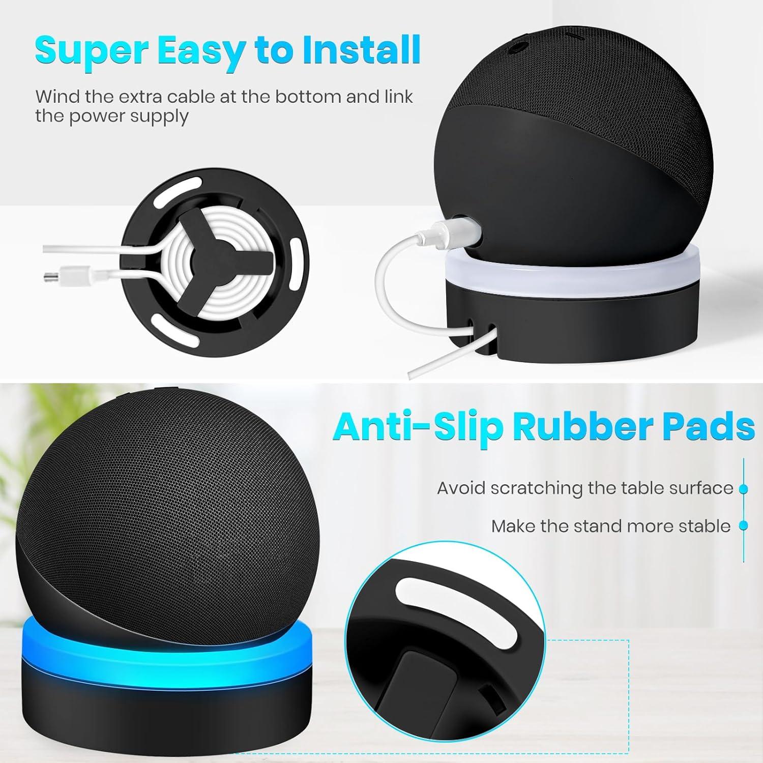 Soporte de Mesa ZUOLACO para Echo Dot 4ª/5ª Gen, Negro