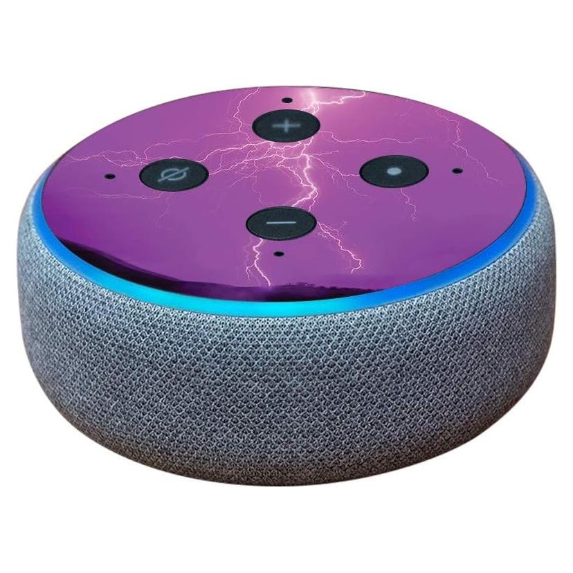 Piel Protectora MightySkins para Echo Dot 3ra Generación - Rayo Púrpura