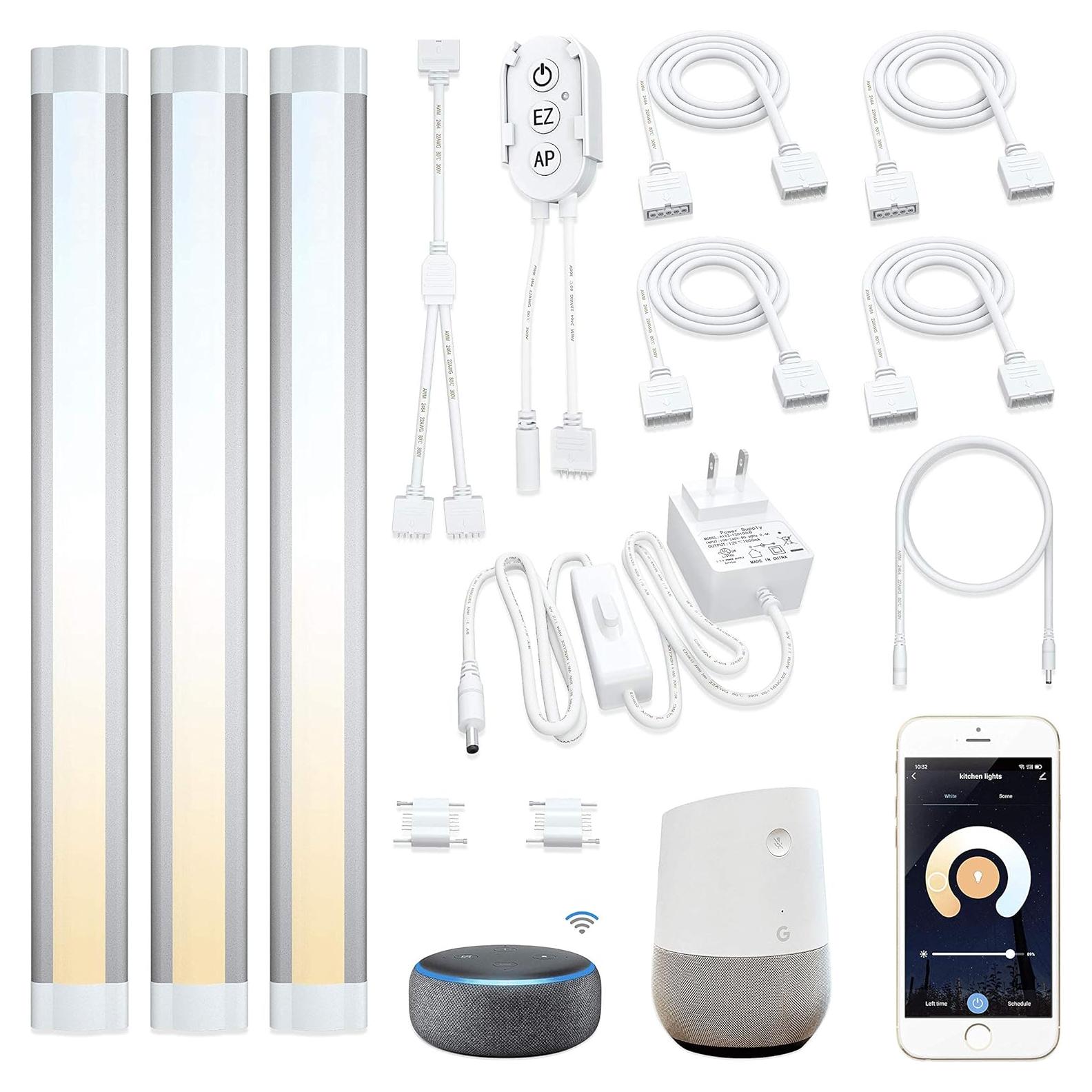 Luces Inteligentes LED LAMPAOUS Kit de 3 para Gabinete