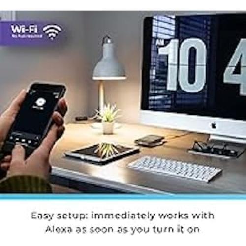 Echo Dot with Globe Electric Smart Color Bulb