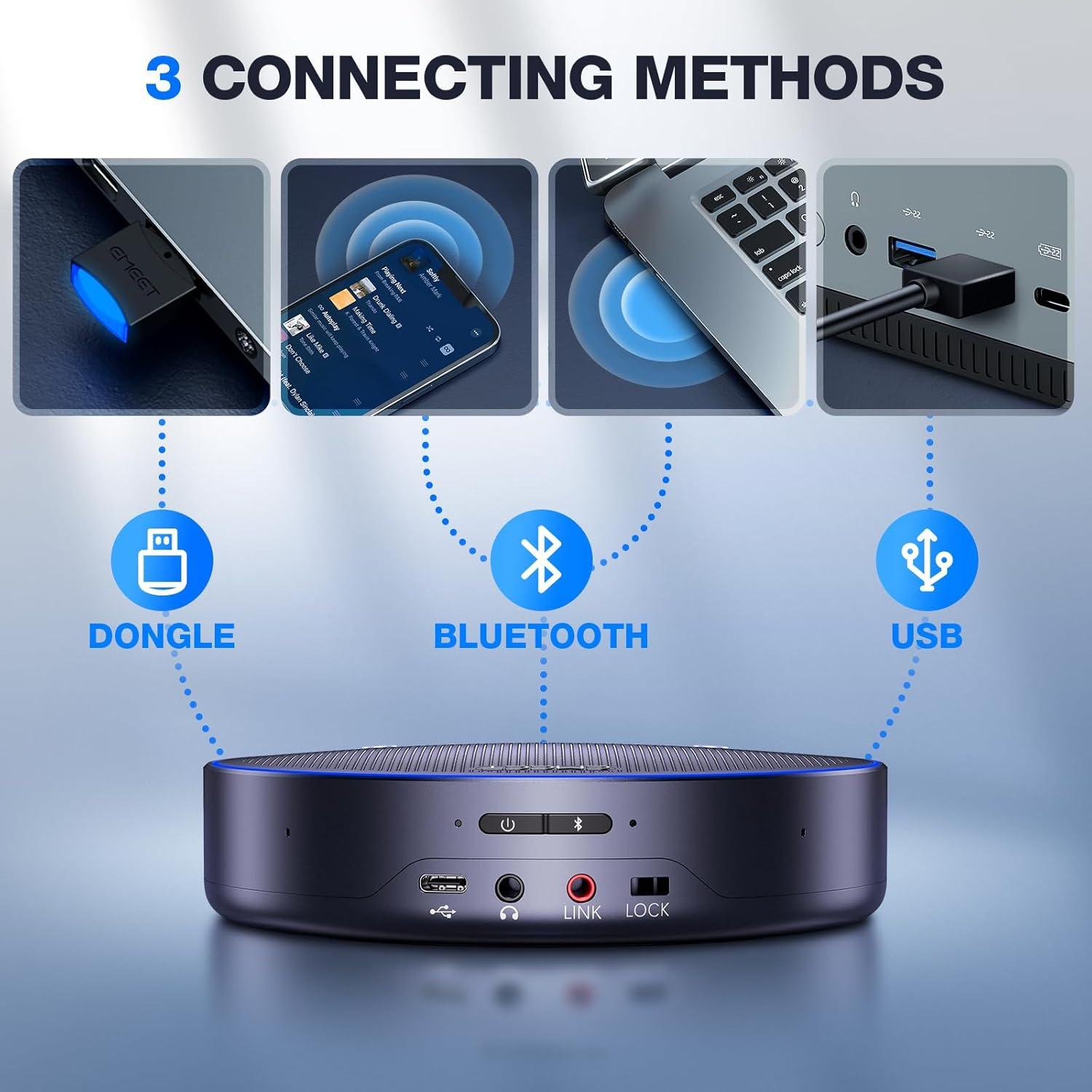 Altavoz Bluetooth EMEET OfficeCore M3 - 4 Micrófonos AI 360°