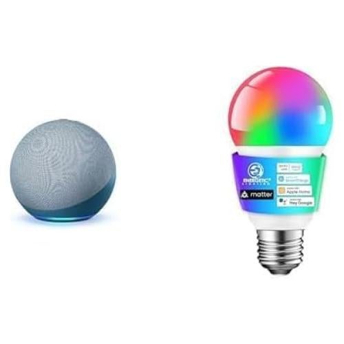 Echo Dot with Energetic Smart Color Bulb