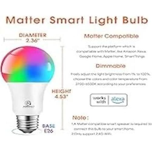 Echo Dot with Energetic Smart Color Bulb