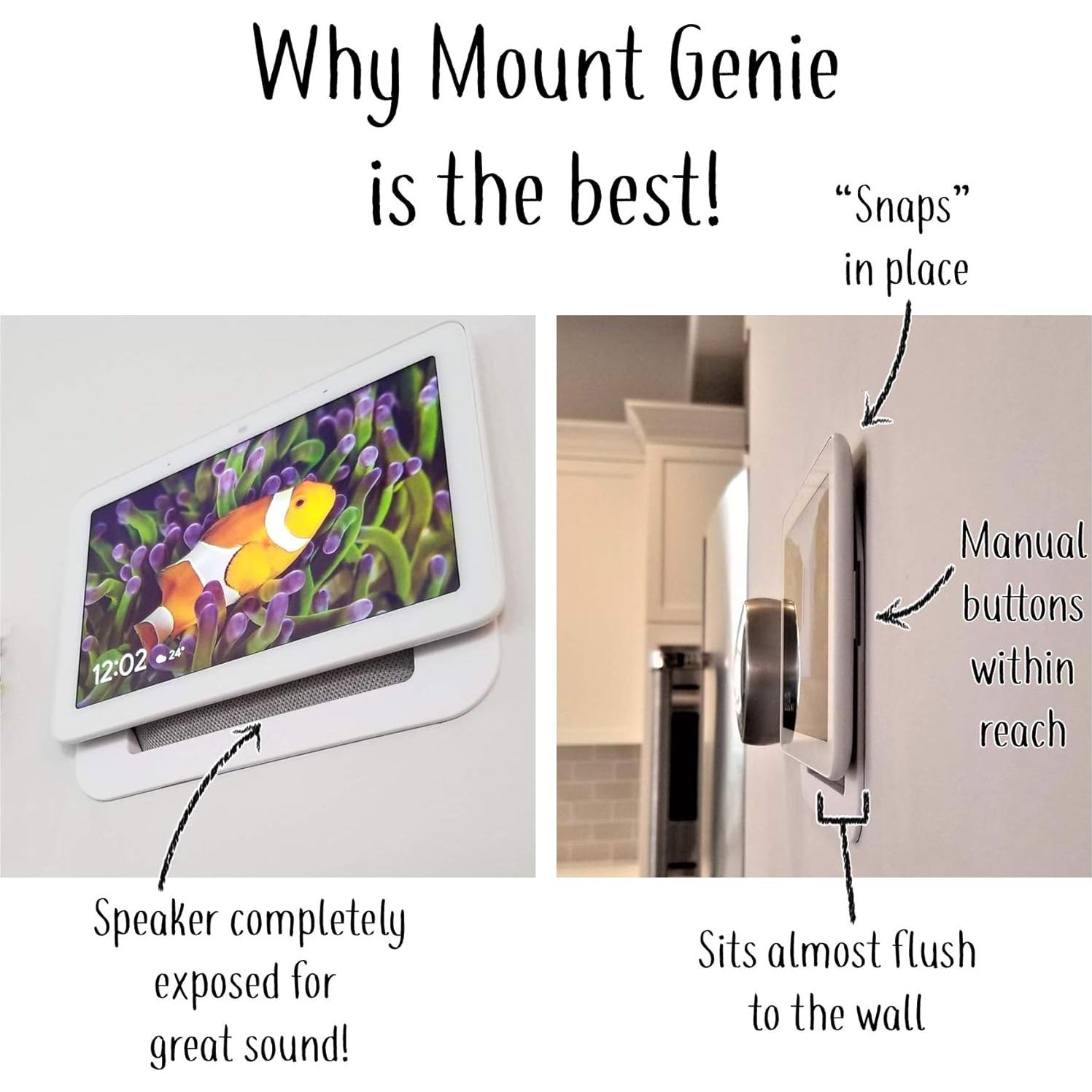 Montaje Genie para Google Nest Hub 2da Gen en Pared - Blanco