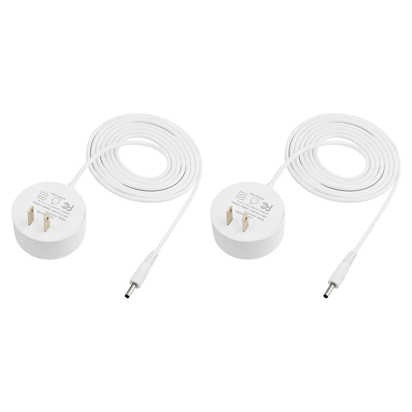 Paquete de 2 Adaptadores de Corriente Vebner 1.83m para Google Nest