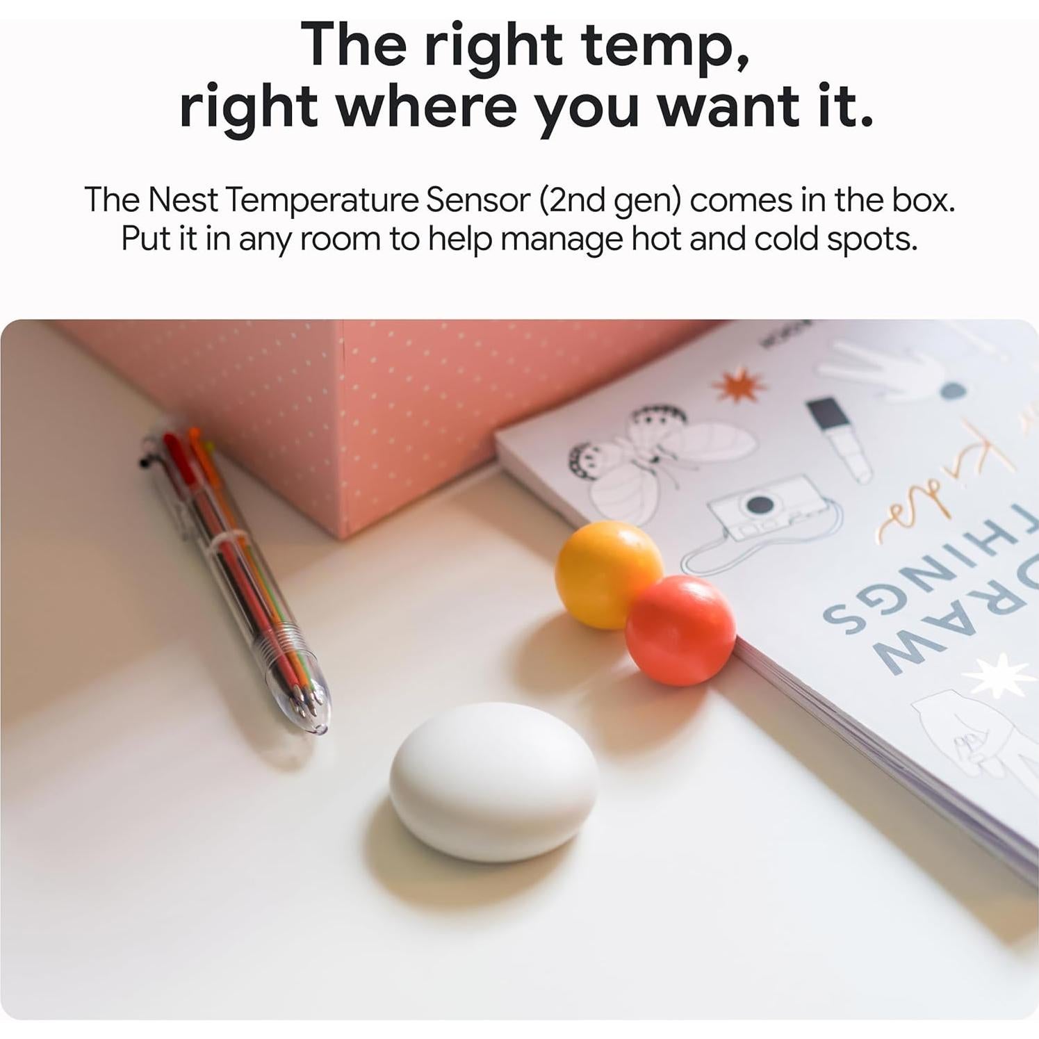 Termostato Inteligente Google Nest 4ta Gen + Sensor Temperatura