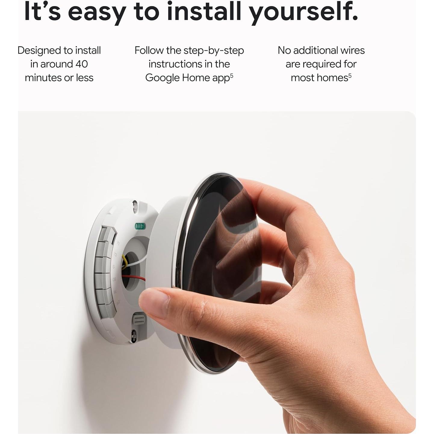 Termostato Inteligente Google Nest 4ta Gen + Sensor Temperatura