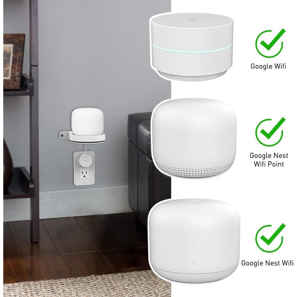 Soporte de Pared Delidigi para Router Google Nest WiFi - Blanco