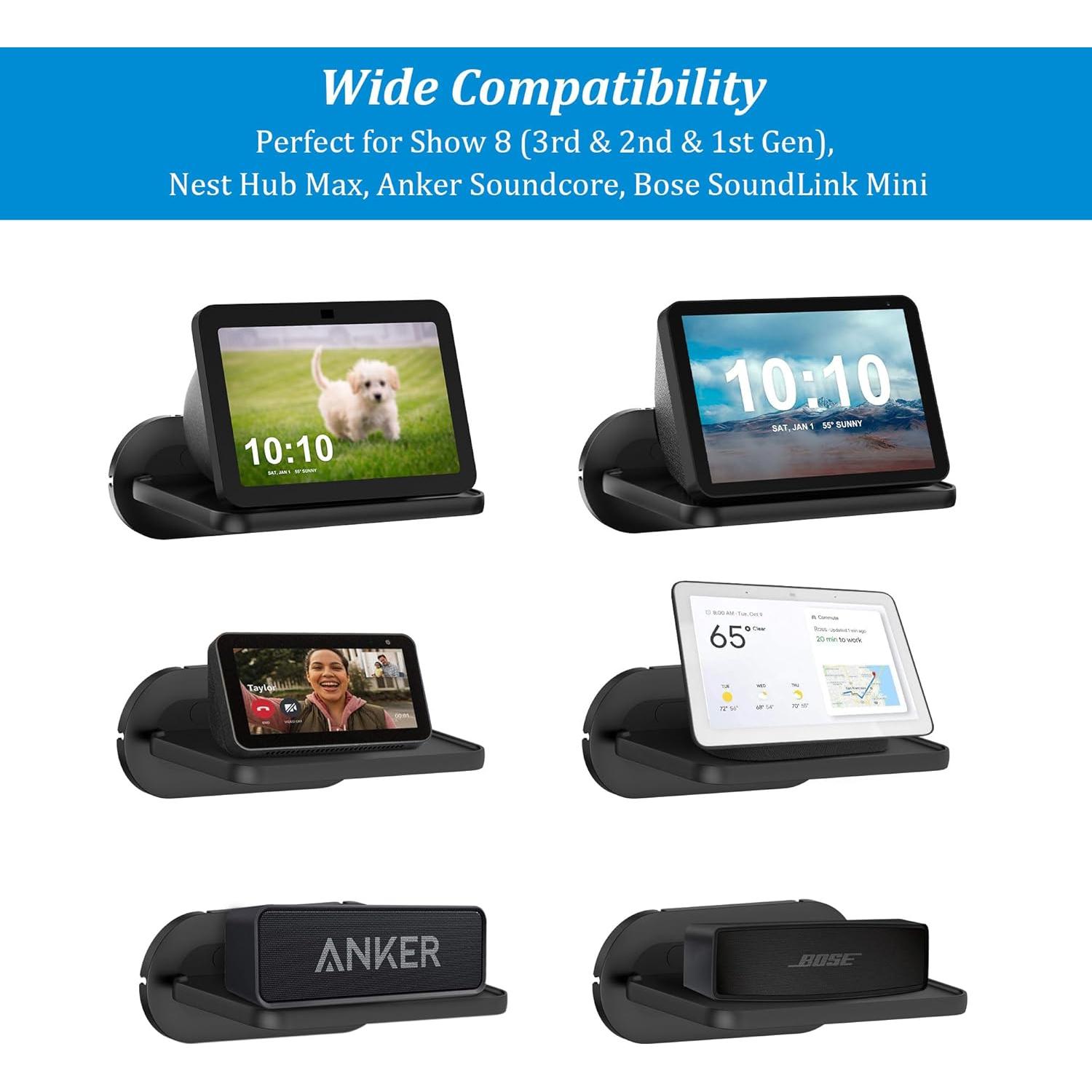 Soporte de Pared PlusAcc para Show 8 y Google Nest Hub Max