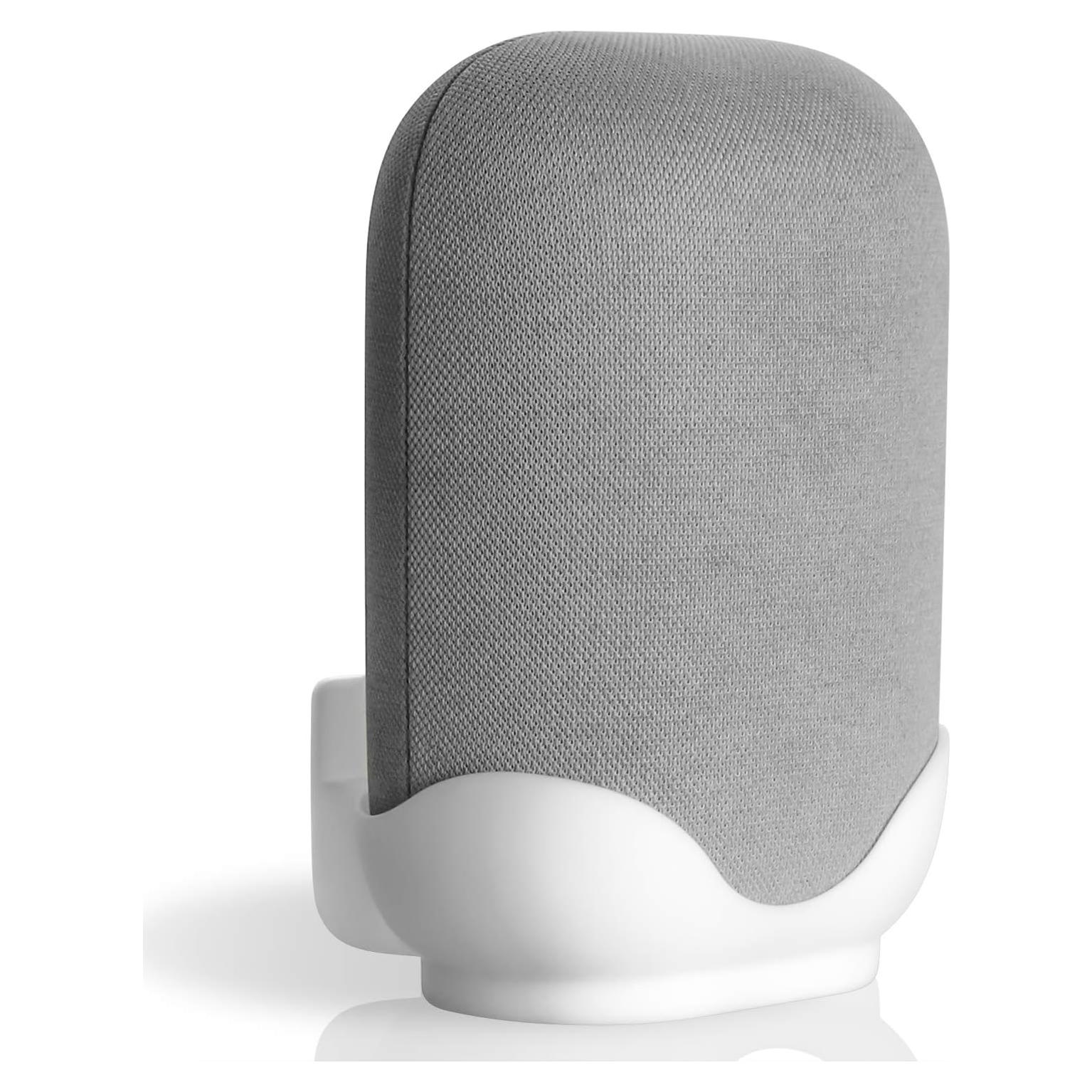 Soporte de Pared para Altavoz Google Nest Audio Ouligei - Blanco, Instalación Fácil y Gestión de Cables