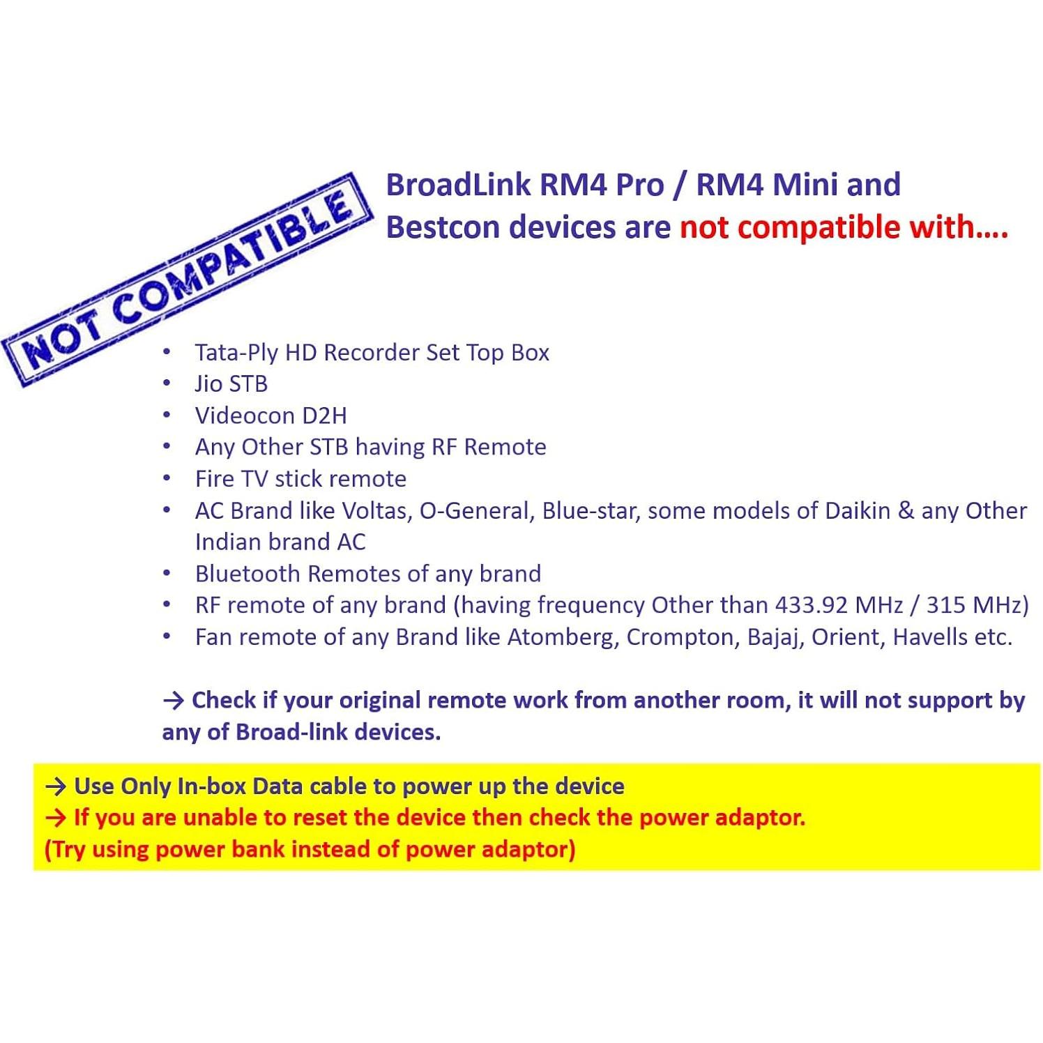 Broadlink RM4 Mini Hub IR Inteligente Wi-Fi 2.4GHz Control Remoto