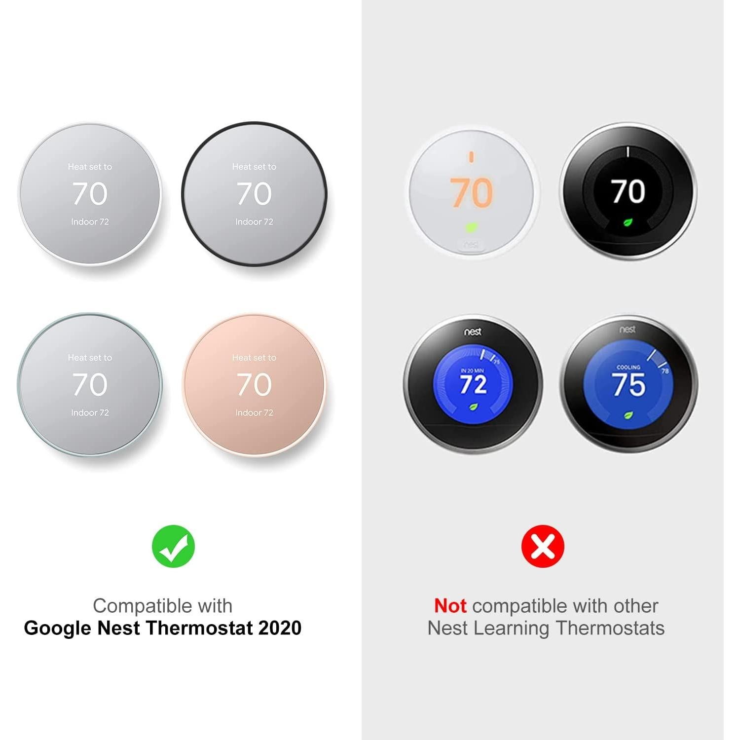 Placa Metálica Blanca POPMAS para Termostato Google Nest 2020