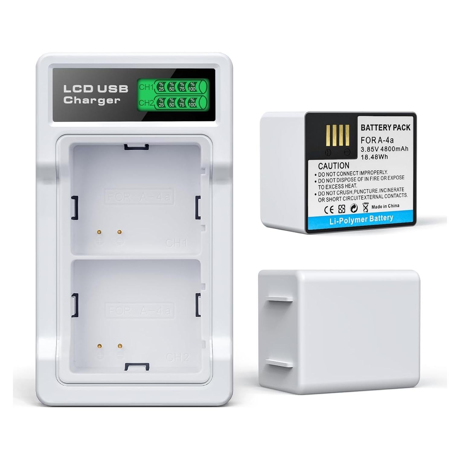 Paquete de 2 Baterías Li-Polímero 4800mAh para Arlo Pro 5S 2K