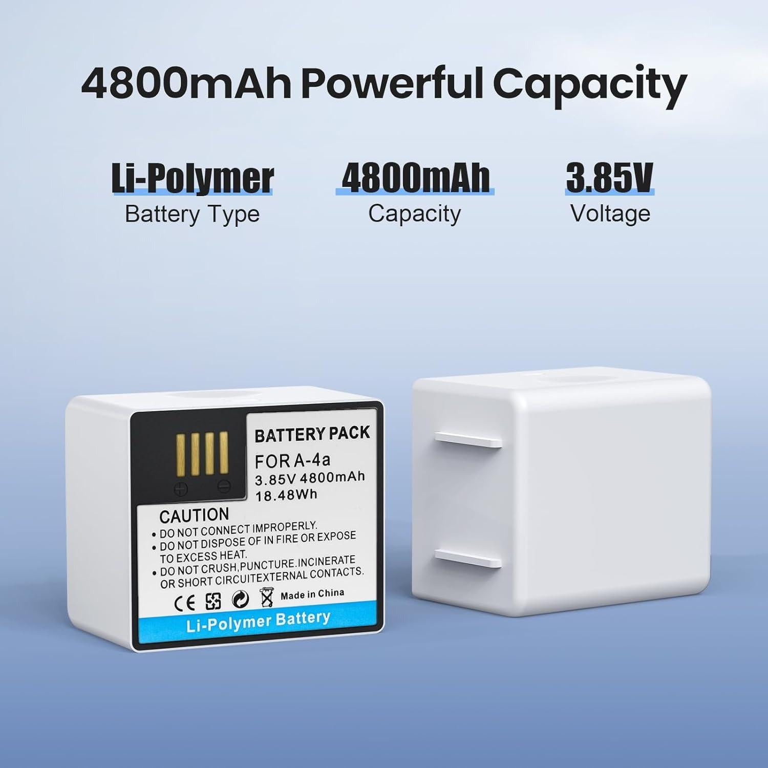 Paquete de 2 Baterías Li-Polímero 4800mAh para Arlo Pro 5S 2K