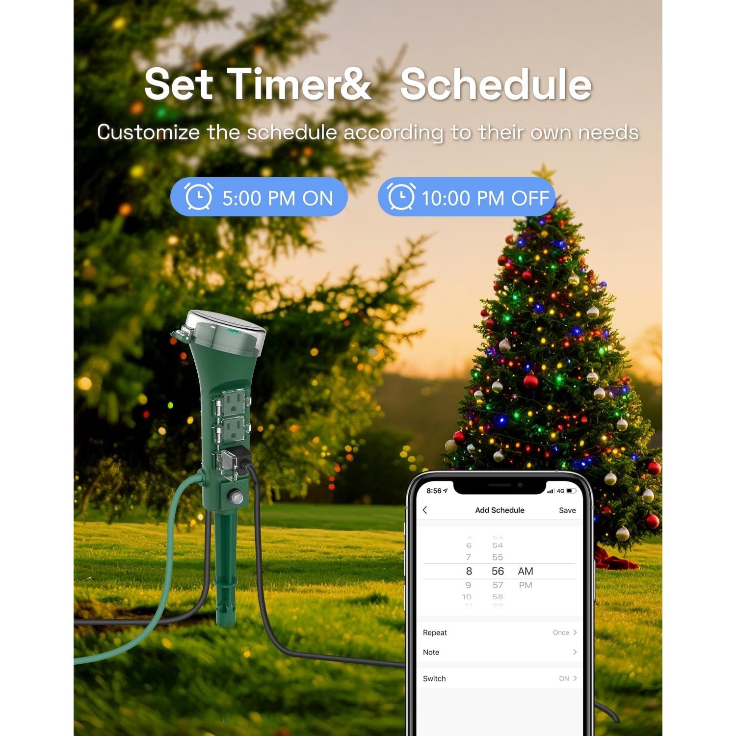 Enchufe Inteligente Exterior HBN 6 Salidas IP44 Control Voz