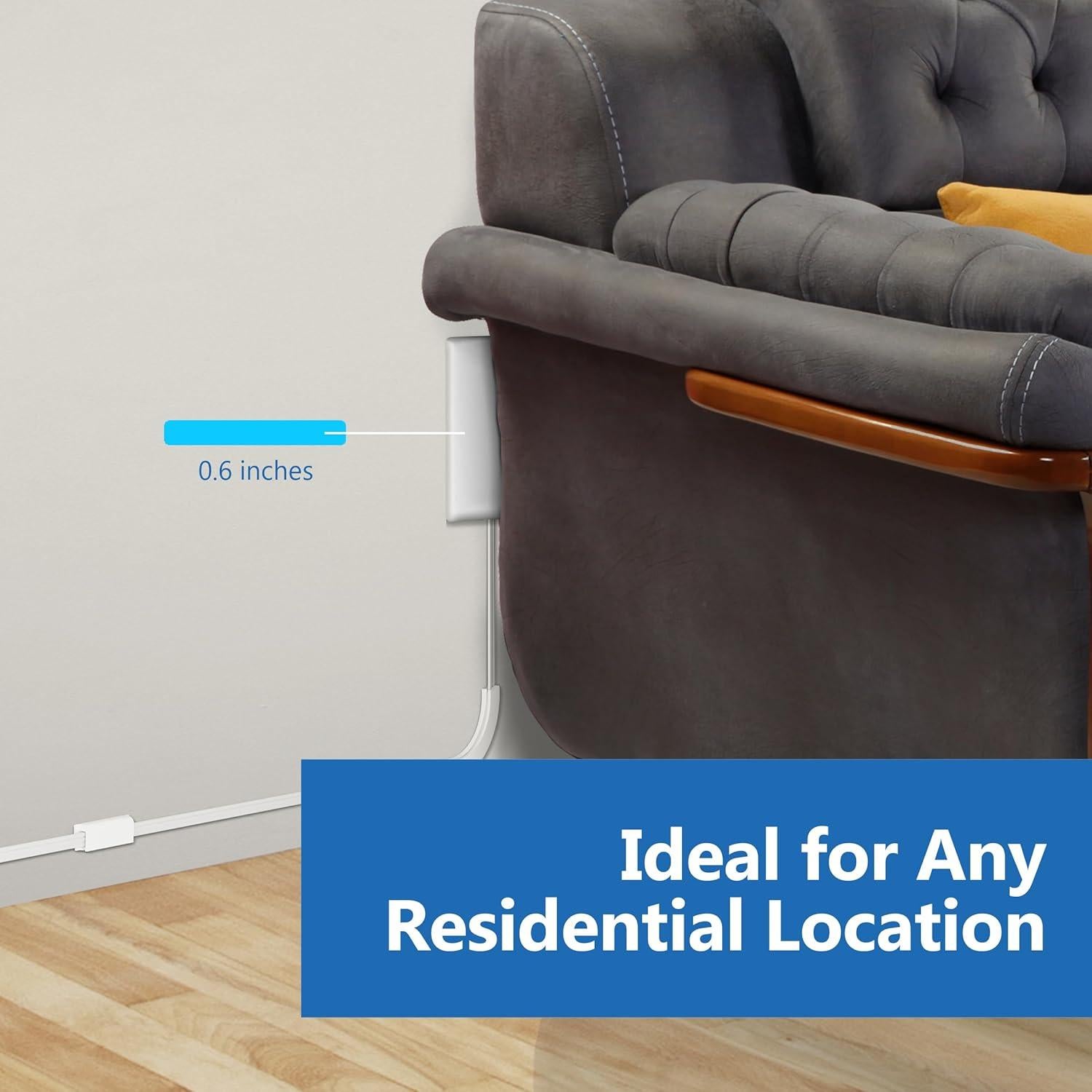 Extensor de Salida LIDER 3 Receptáculos Blanco 0.91m