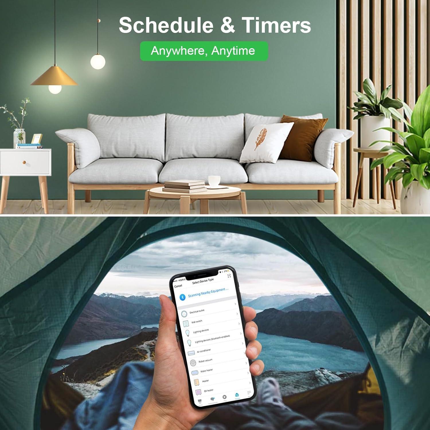 Enchufe Inteligente Filotimo WiFi 4 Salidas Control Remoto